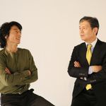 三上博史さん（左）と堂場瞬一さん（右）