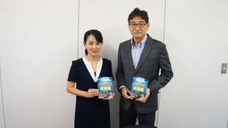 左：鬼頭あゆみ　右：『不動産バブル崩壊! その時こそがチャンス! ! 5%の“勝ち組”投資術』の著者、福田郁雄さん