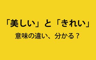 「美しい」と「きれい」の意味の違いとは? 似ているけど違いを説明しにくい日本語