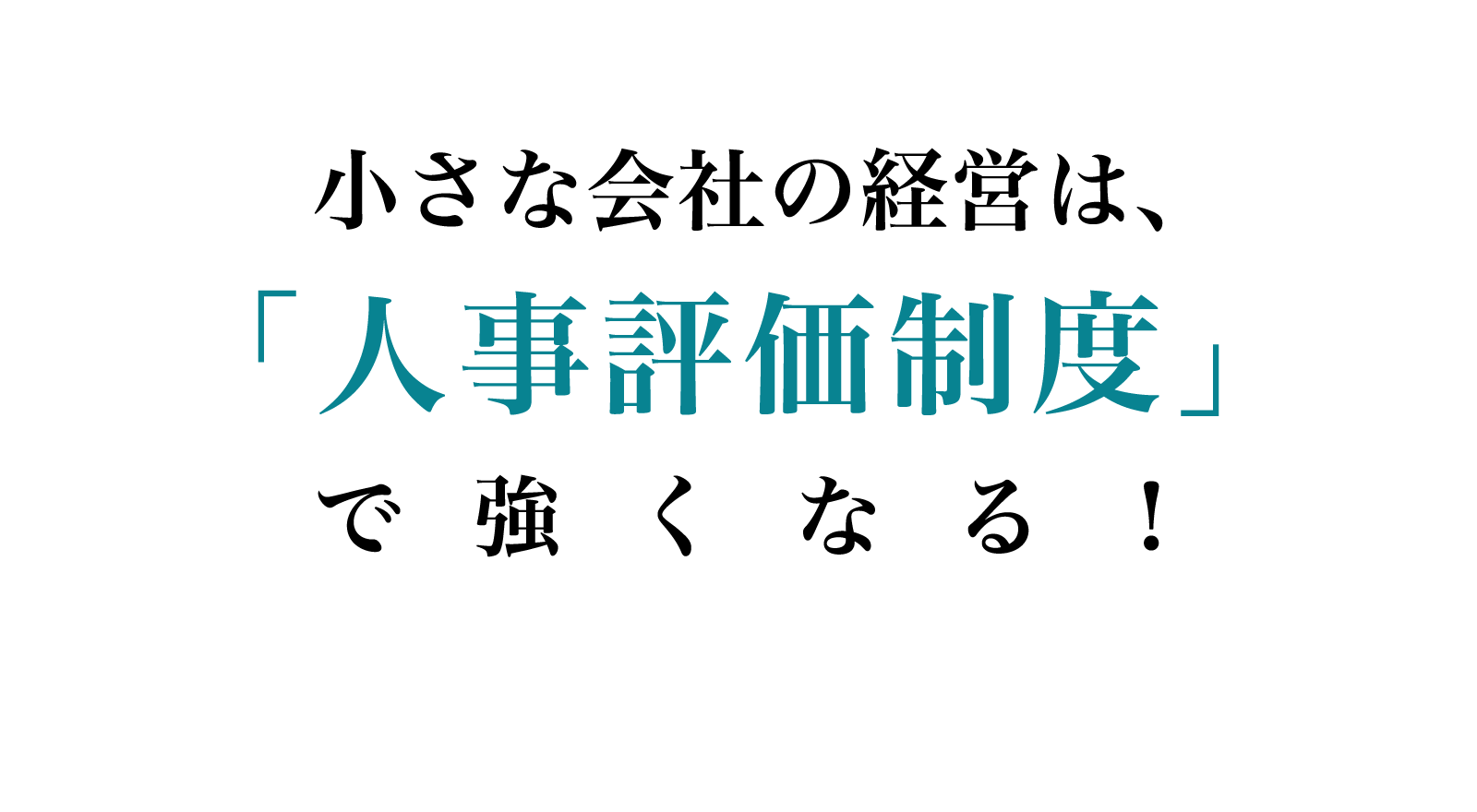 小さな会社の経営は、「人事評価制度」で強くなる！たった一枚のA3シートで自動的に評価が決まる