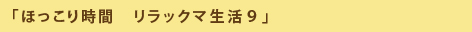 「ほっこり時間　リラックマ生活９」